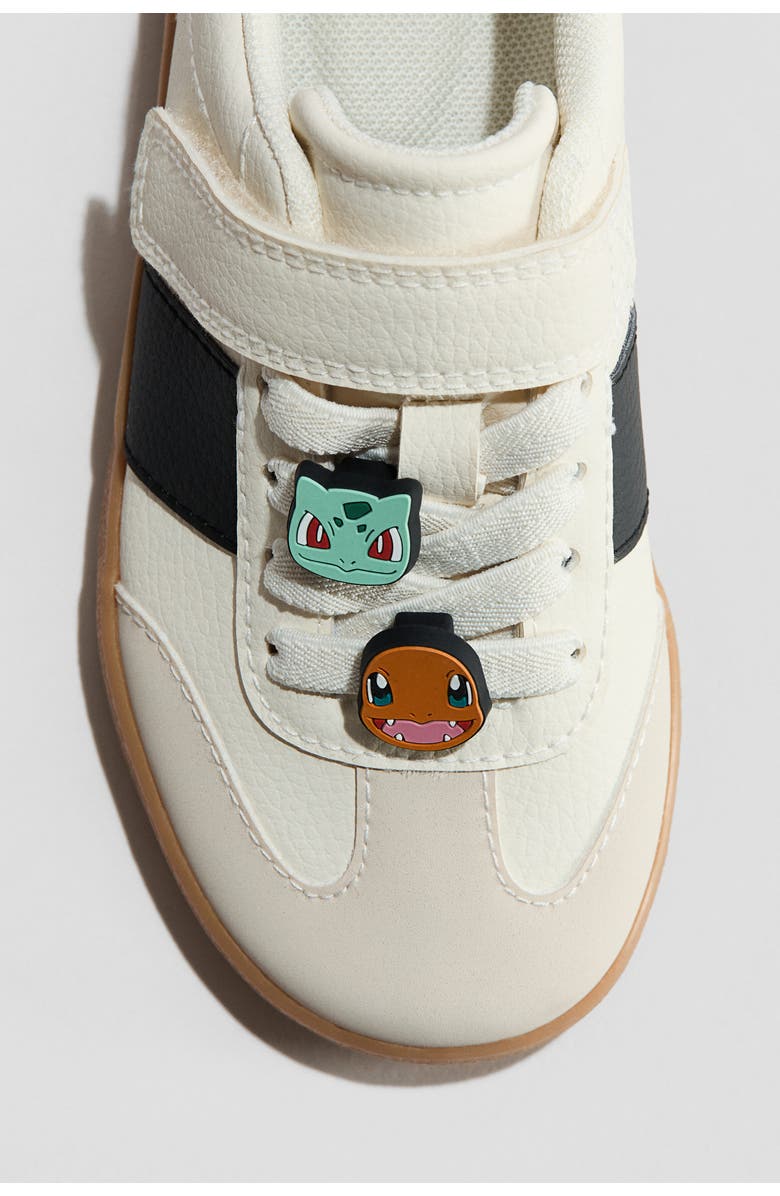 H&M Appliquéd Trainers, Alternate, color, Cream/Pokémon