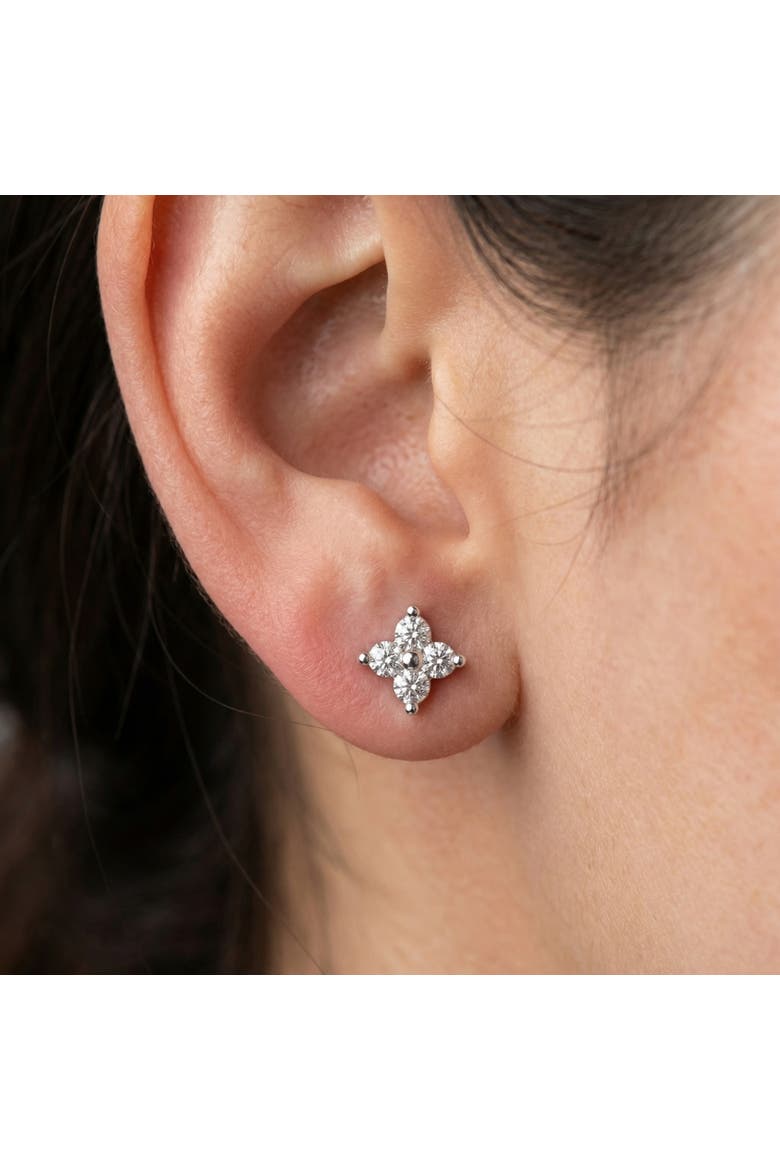 1/2Ct Jackie Diamond Studs 14k Gold Earrings Lab Grown, Alternate, color, 14k White Gold