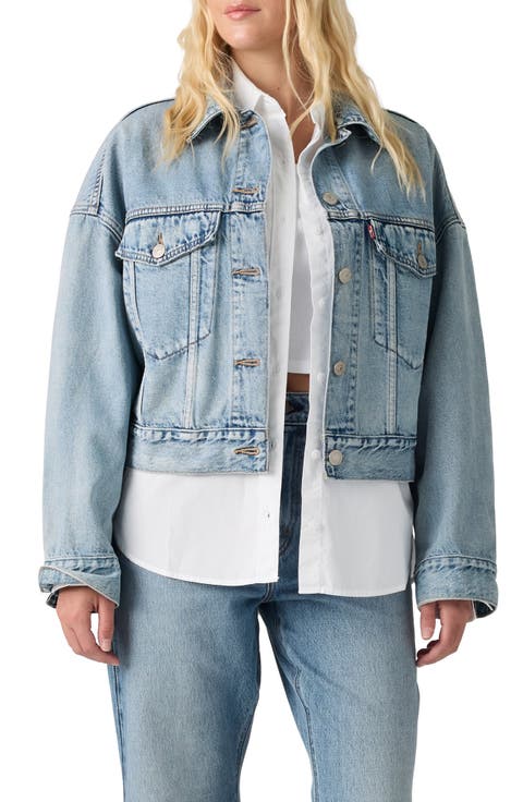 Loose Crop Denim Trucker Jacket
