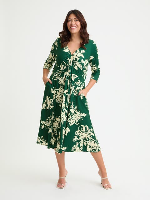 Claudia Peach Touch Knot Front Dress