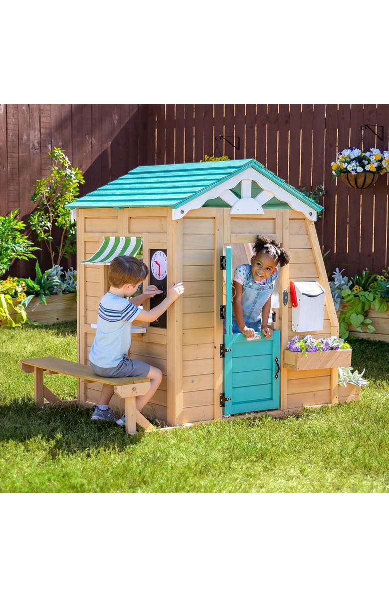 Teamson Kids Gardenia Wooden Playhouse, Alternate, color, Cream