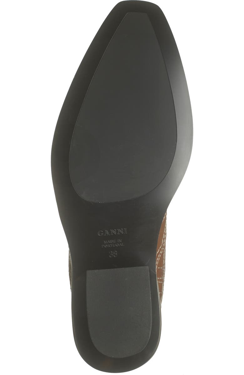 Ganni Embroidered Western Boot, Alternate, color,