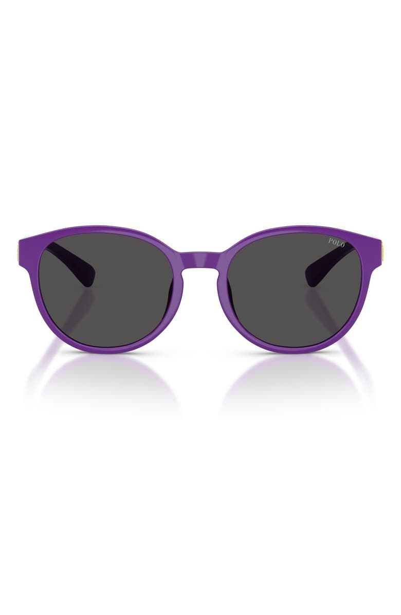 Polo Ralph Lauren Kids' 48mm Phantos Sunglasses, Main, color, Shiny Purple / Dark Grey