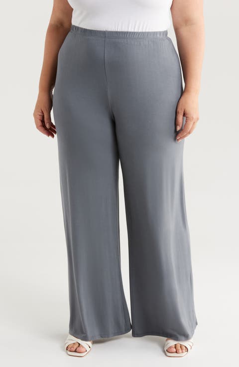 Elastic Waist Stretch Flare Pants