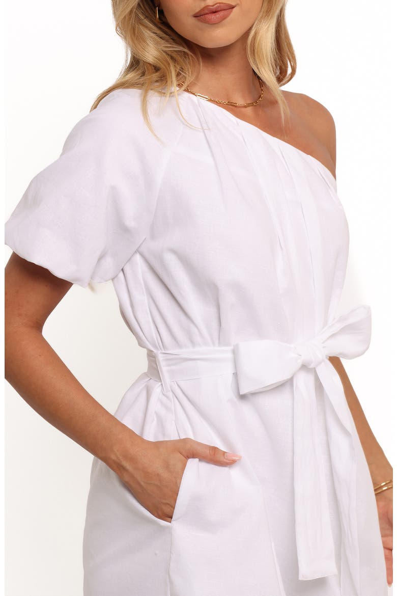 Dylan One-Shoulder Minidress, Alternate, color, WHITE