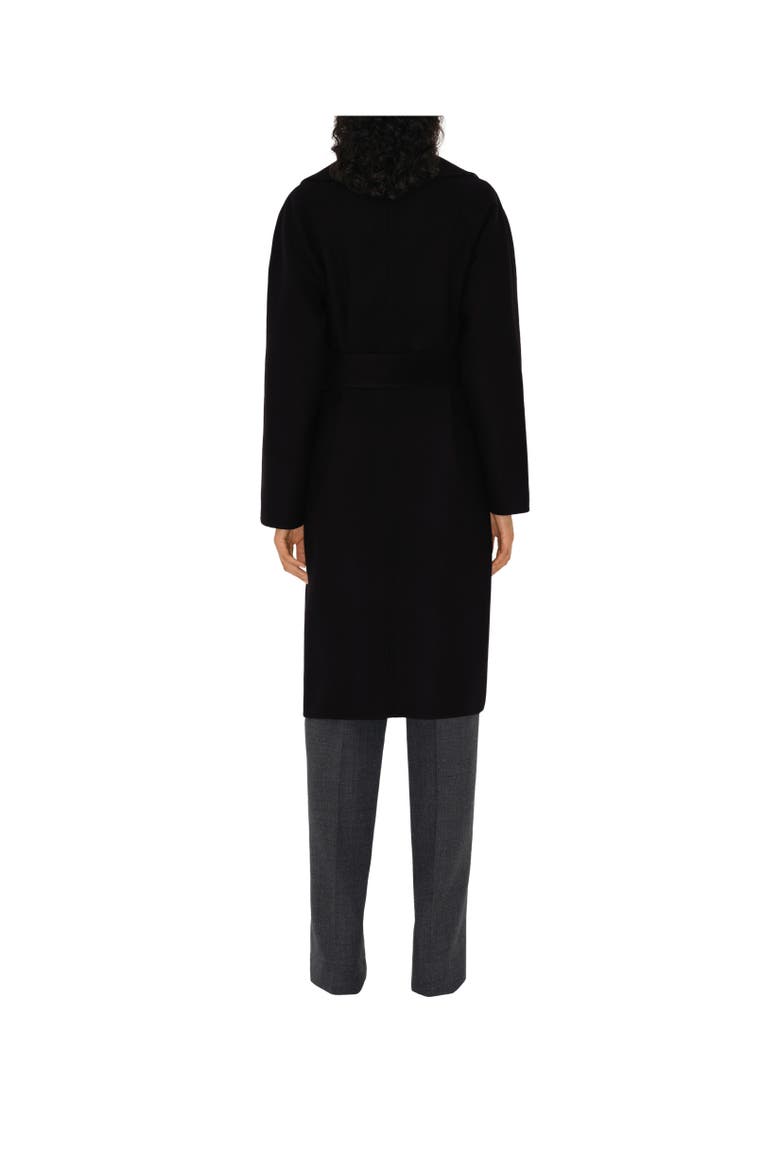 Reversible Wool Wrap Coat, Alternate, color, Black