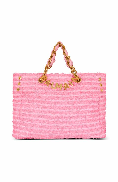 1945 Soft Tote In Tweed-Effect Raffia