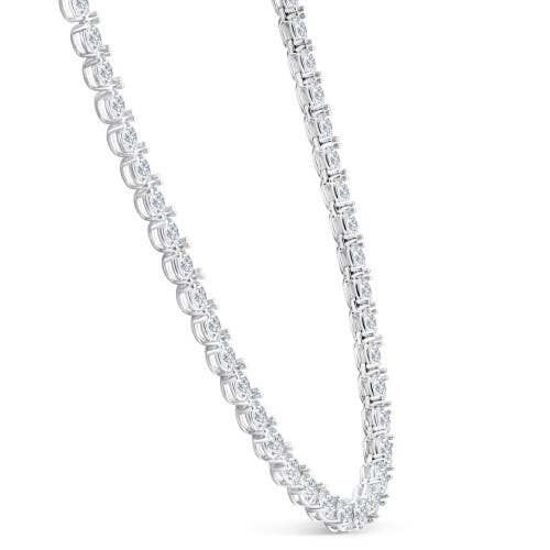 Bliss Diamond 87.80ct Tw Diamond Tennis Necklace 14k Gold 18" Lab Grown In 14k White Gold