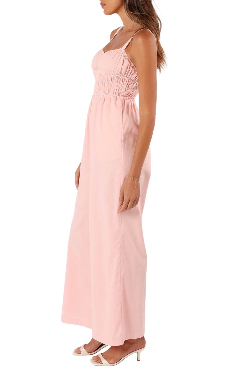 Petal & Pup Williams Wide Leg Cotton & Linen Jumpsuit, Alternate, color, Pale Pink