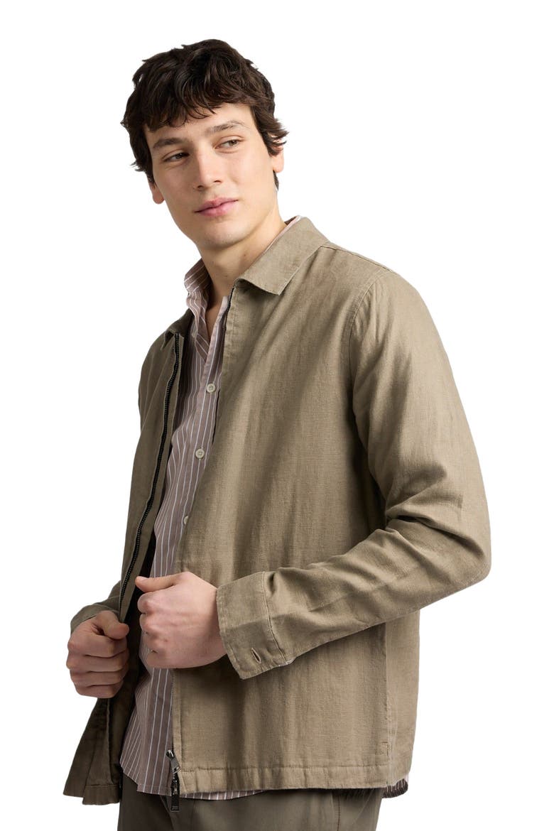 Linen Everyday Jacket, Alternate, color, Coffee