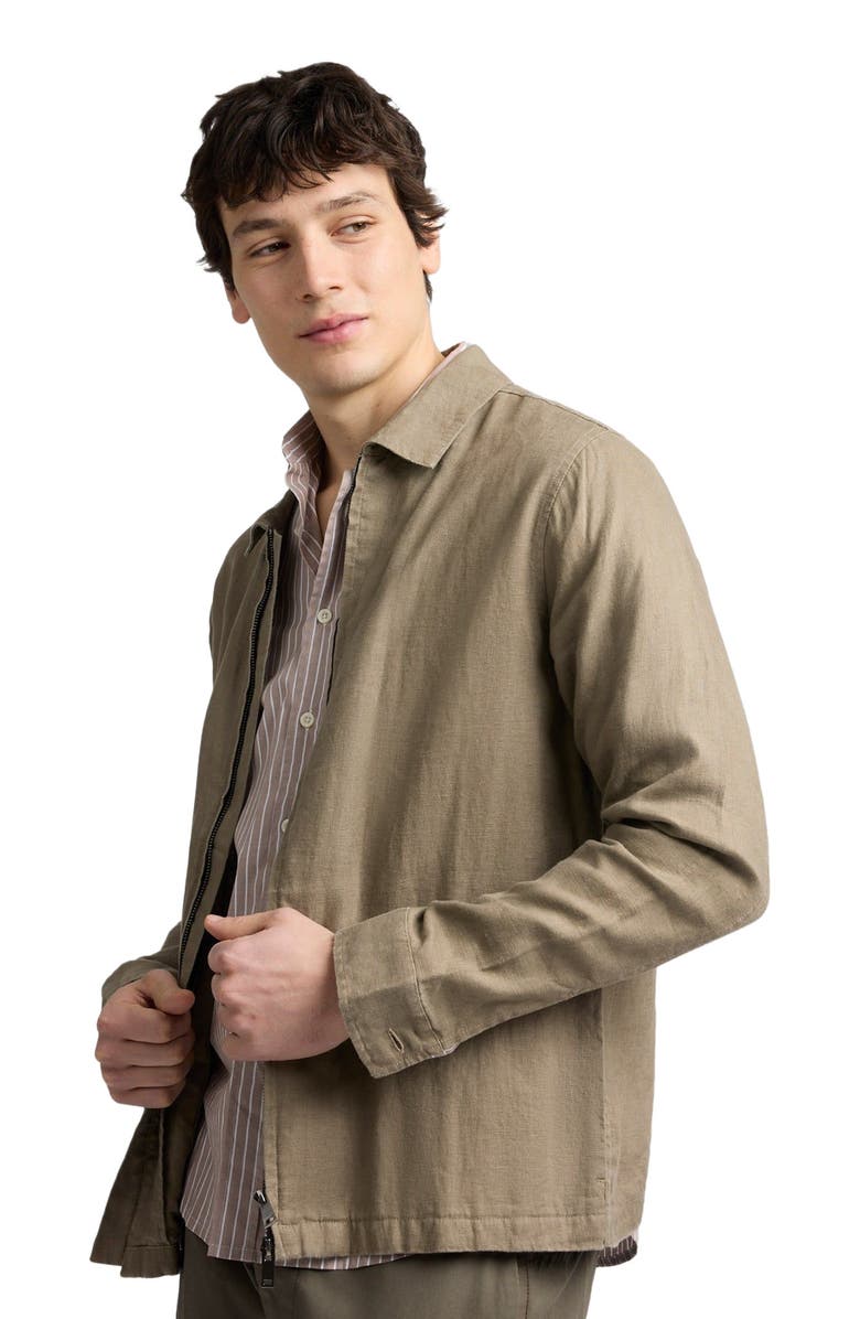 Onia Linen Everyday Jacket, Alternate, color, Coffee
