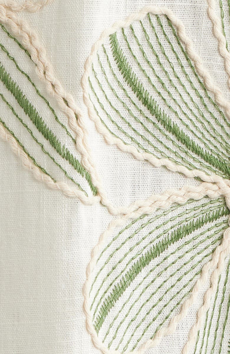 Corridor Floral Appliqué Camp Shirt, Alternate, color, Natural