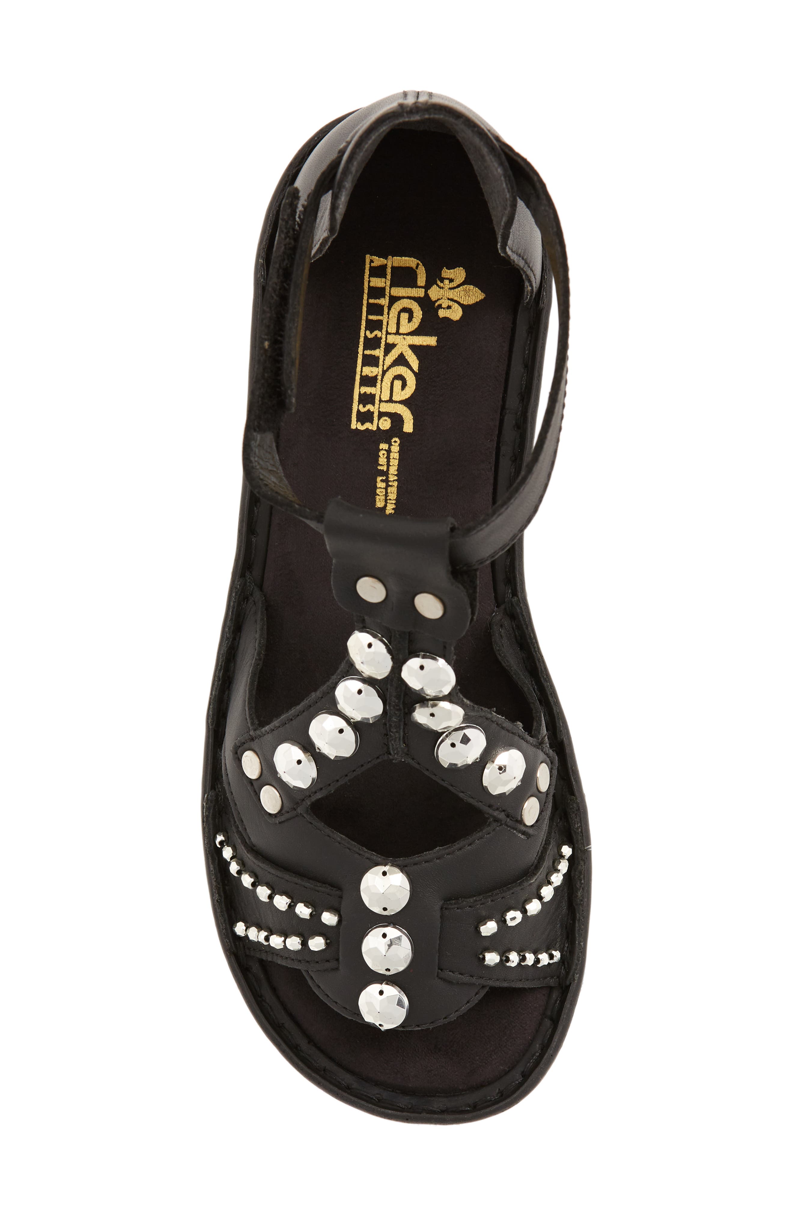 Regina 16 Sandal, Alternate, color, BLACK LEATHER