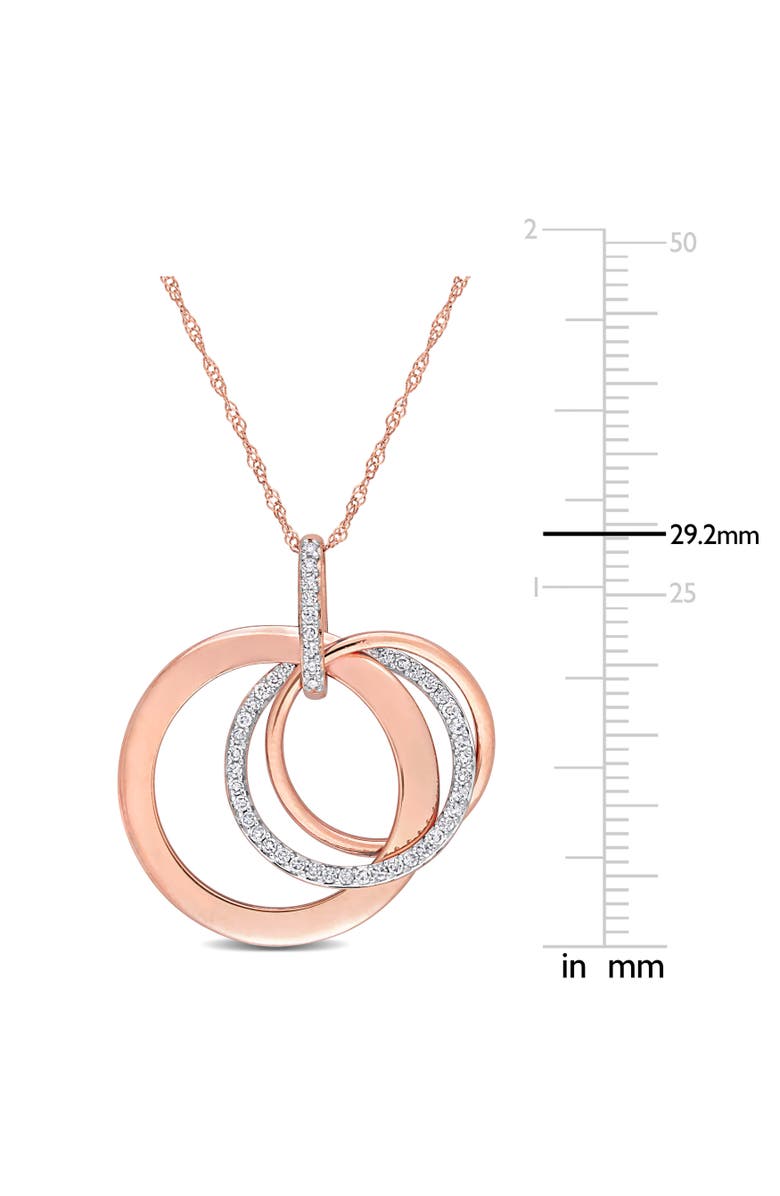 Julianna B. Diamond Interlocking Circle Necklace 14k, Alternate, color, 
