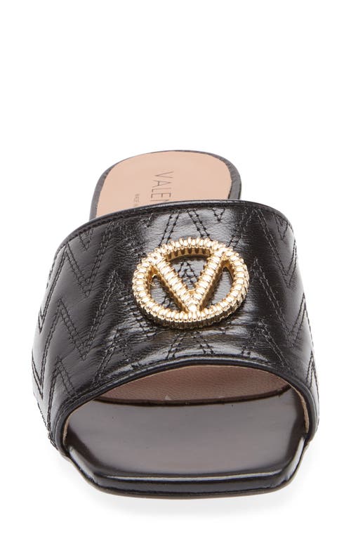 Valentino By Mario Valentino Afrodite Leather Sandal In Black
