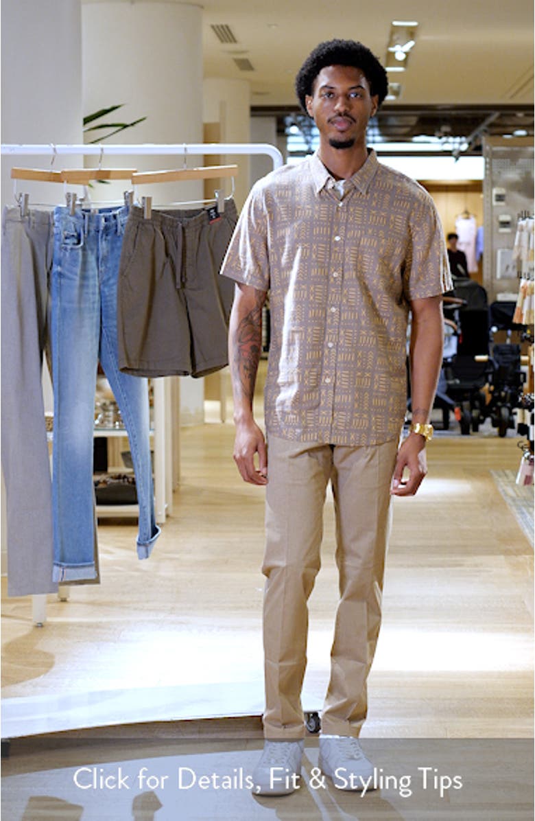 Carson Short Sleeve Stretch Linen Blend Button-Up Shirt, sales video thumbnail