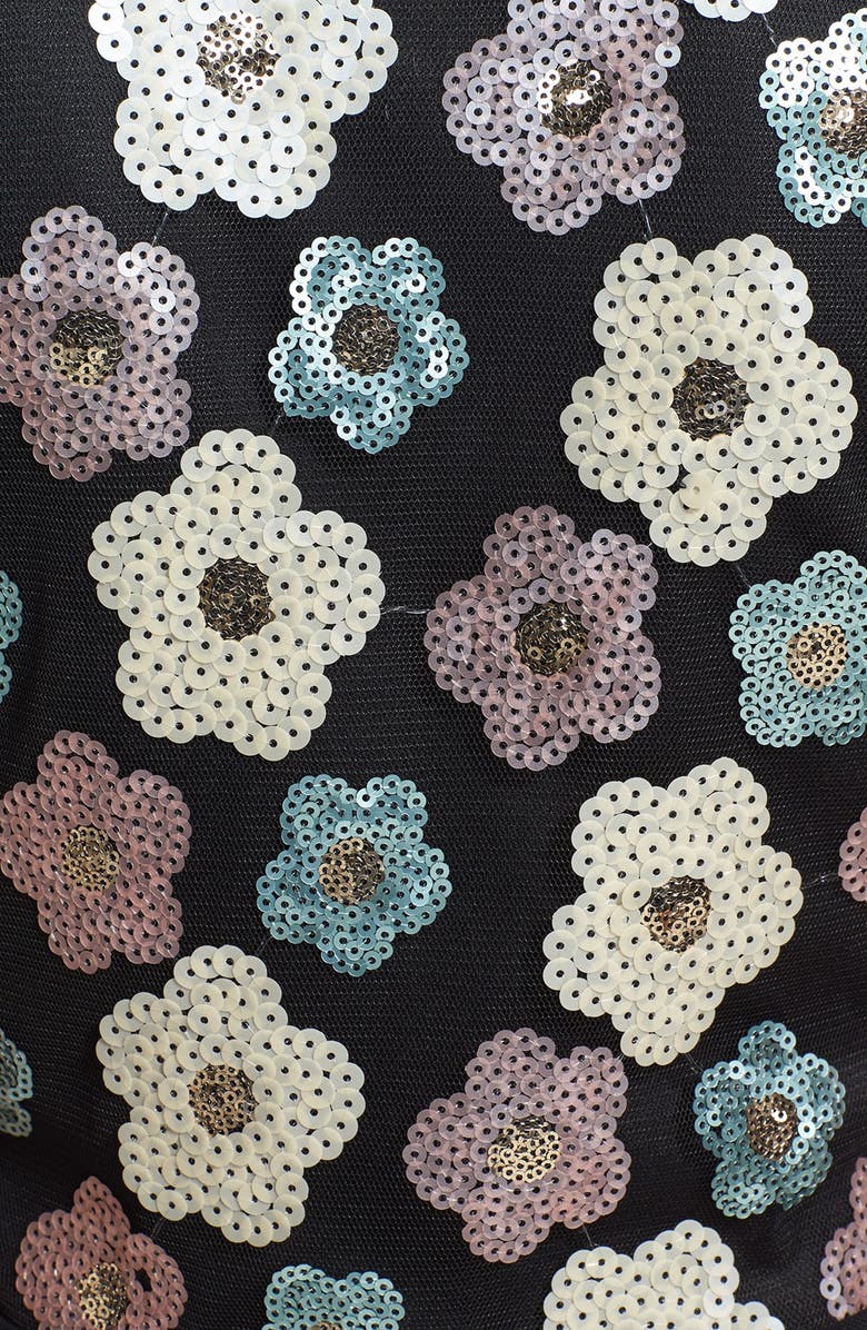 Tildon Sequin Floral Crop Top, Alternate, color,