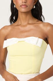 ASTR the Label Bow Detail Tube Top