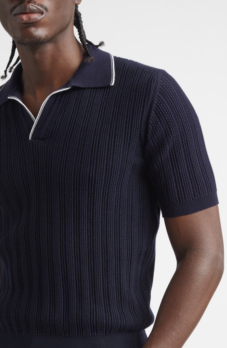 ISAIA Johnny Collar Polo, Alternate, color, Dark Blue