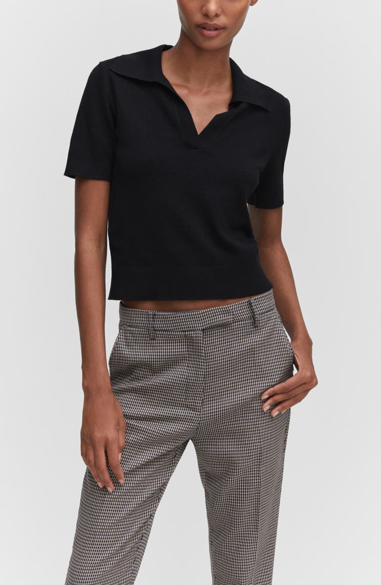 MANGO Houndstooth Ankle Skinny Suit Pants, Alternate, color,