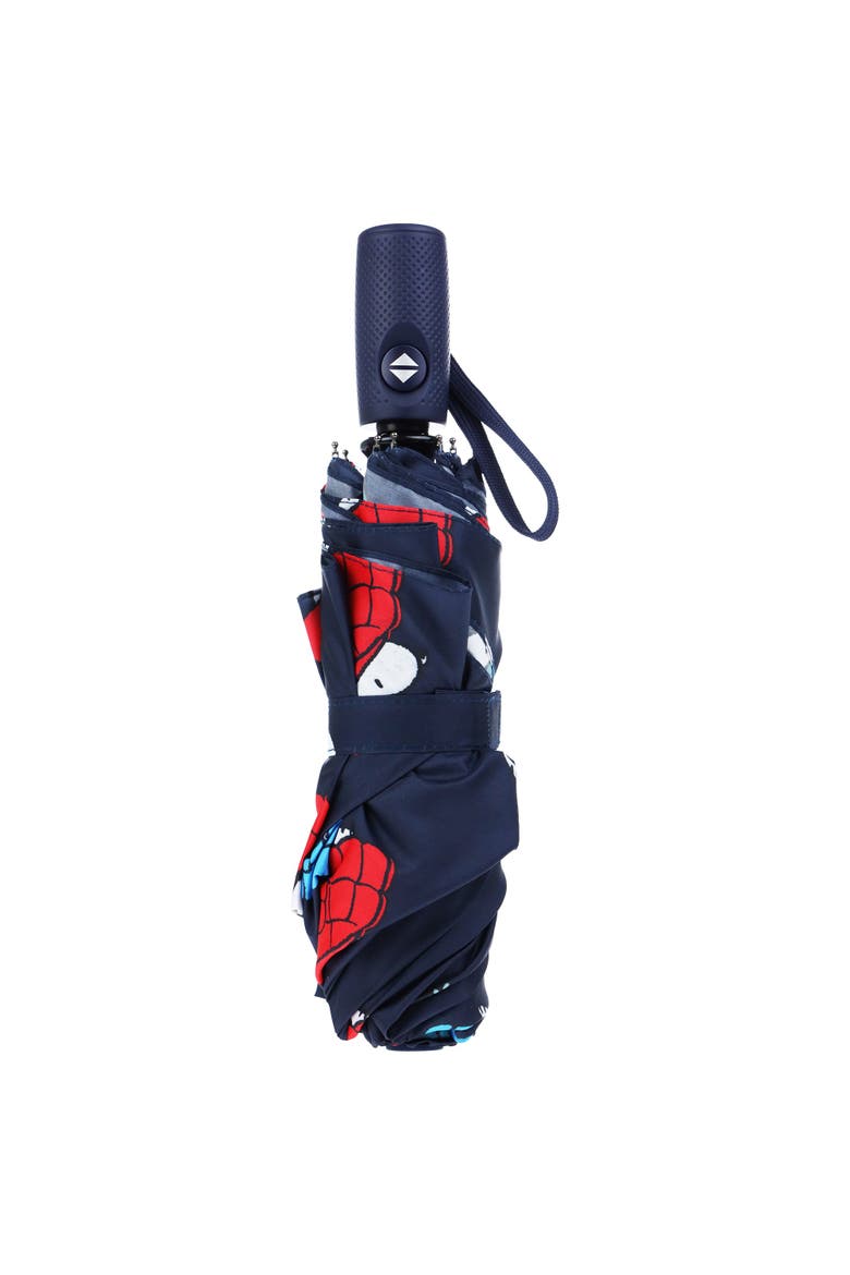 Snoopy Puffer Jacket All Over Print Auto Open and Close Umbrella, Alternate, color, BLUE
