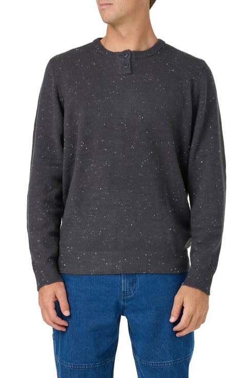 OG Flecked Notch Neck Sweater