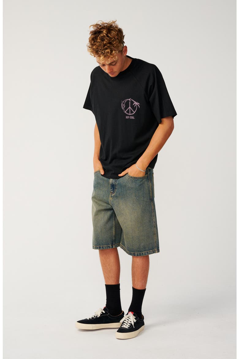Archive Dirty Denim Shorts, Alternate, color, DIRTY MID BLUE