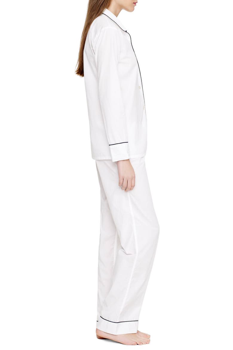 Vintage Cotton Pajamas, Alternate, color, WHITE