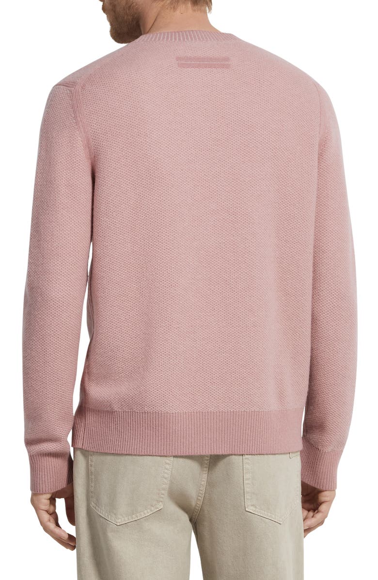 ZEGNA Oasi Seed Stitch Cashmere Sweater, Alternate, color, Dust Pink