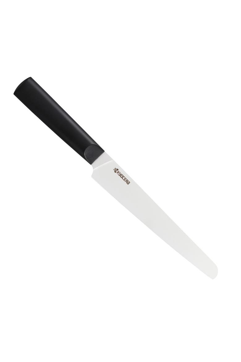 INNOVATIONwhite® 7-Inch Ceramic Bread Knife, White Micro Serrated Blade with Non-Slip Black Handle, Main, color, White