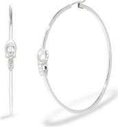COACH Pavé Interlocked C-Link Hoop Earrings
