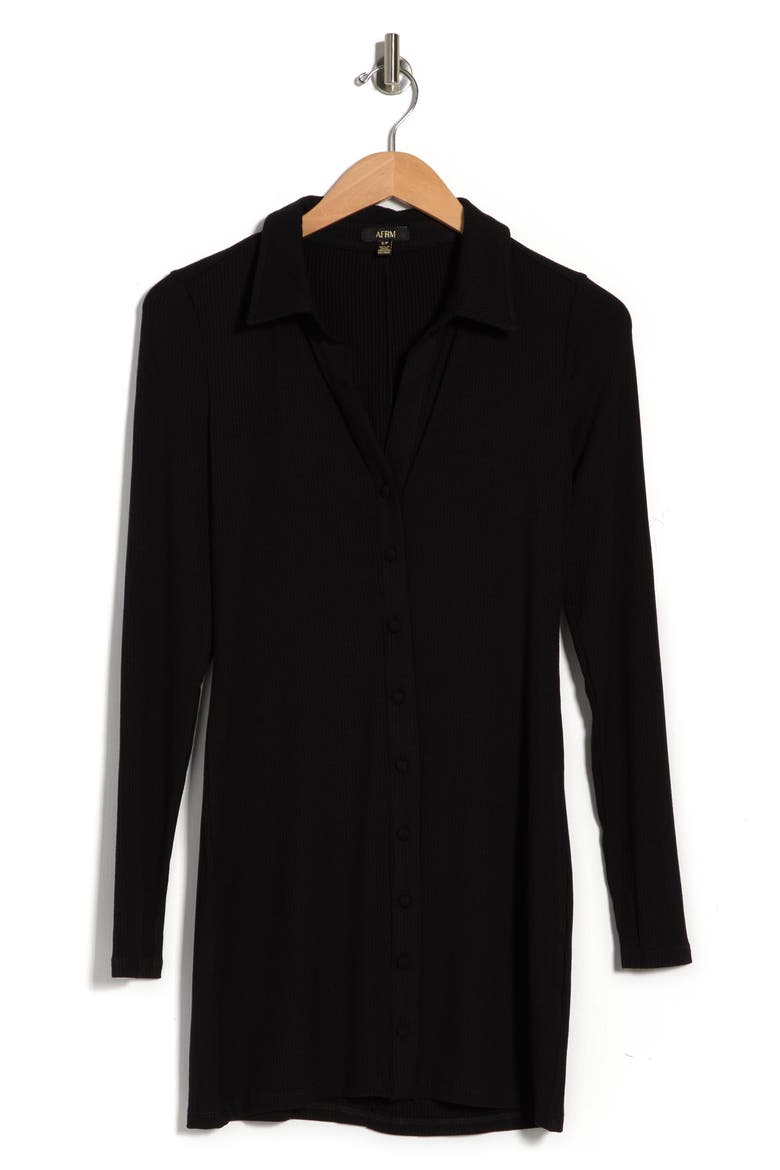 The Embry Rib Dress, Alternate, color, NOIR