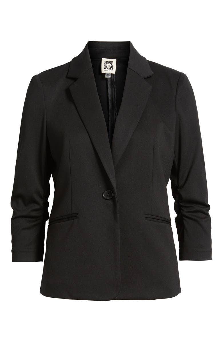 AK ANNE KLEIN One-Button Scrunch Sleeve Jacket, Alternate, color, 