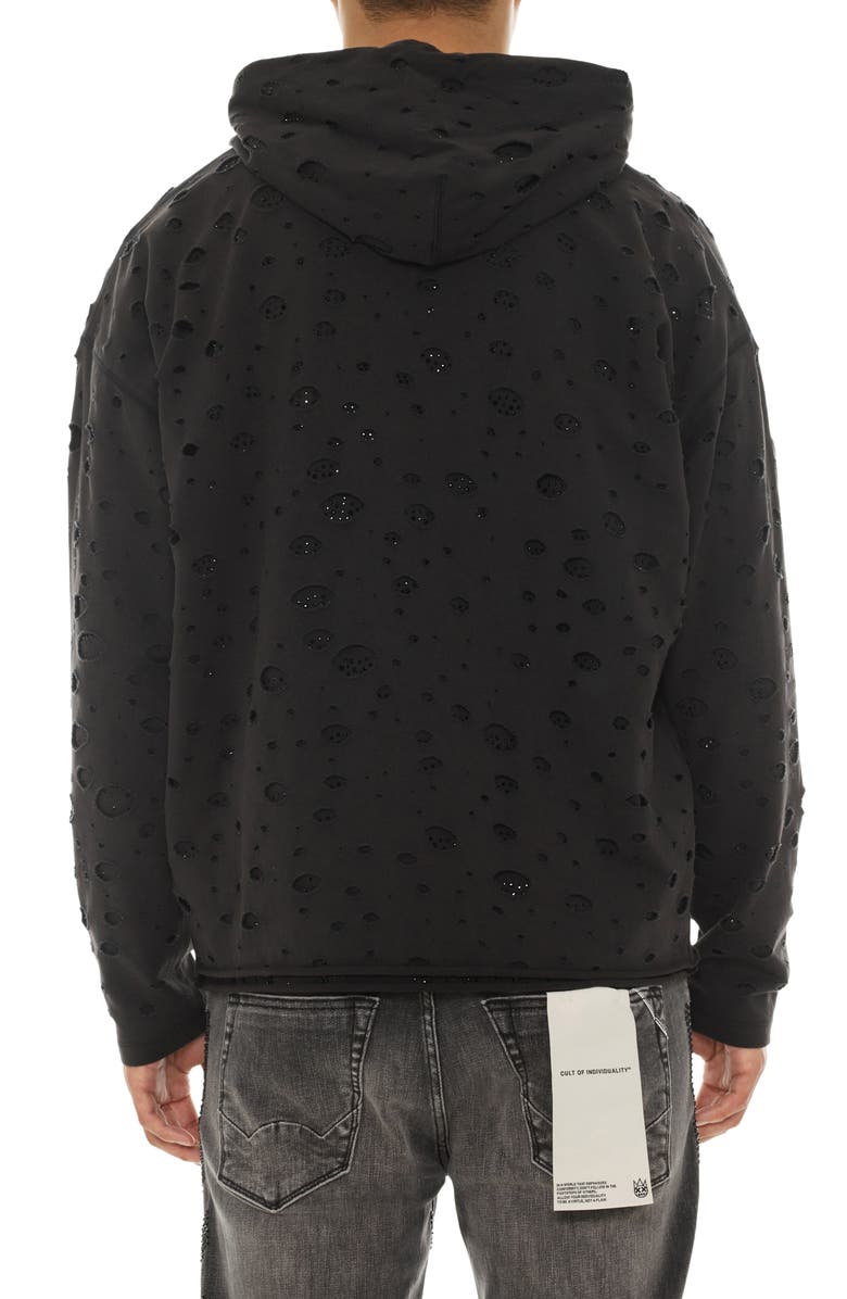 Cult of Individuality Signature Holes French Terry Pullover Hoodie, Alternate, color, 