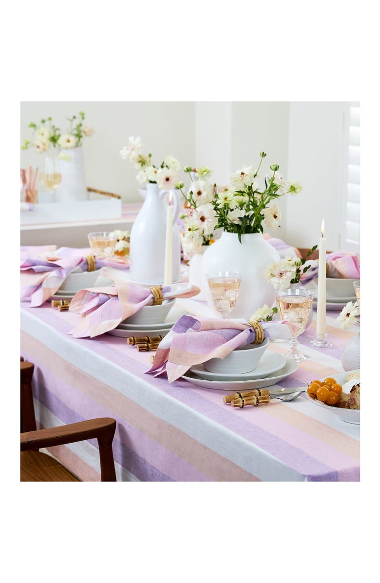 Solino Home Linen Tablecloth - Gelato Stripe, Alternate, color, 
