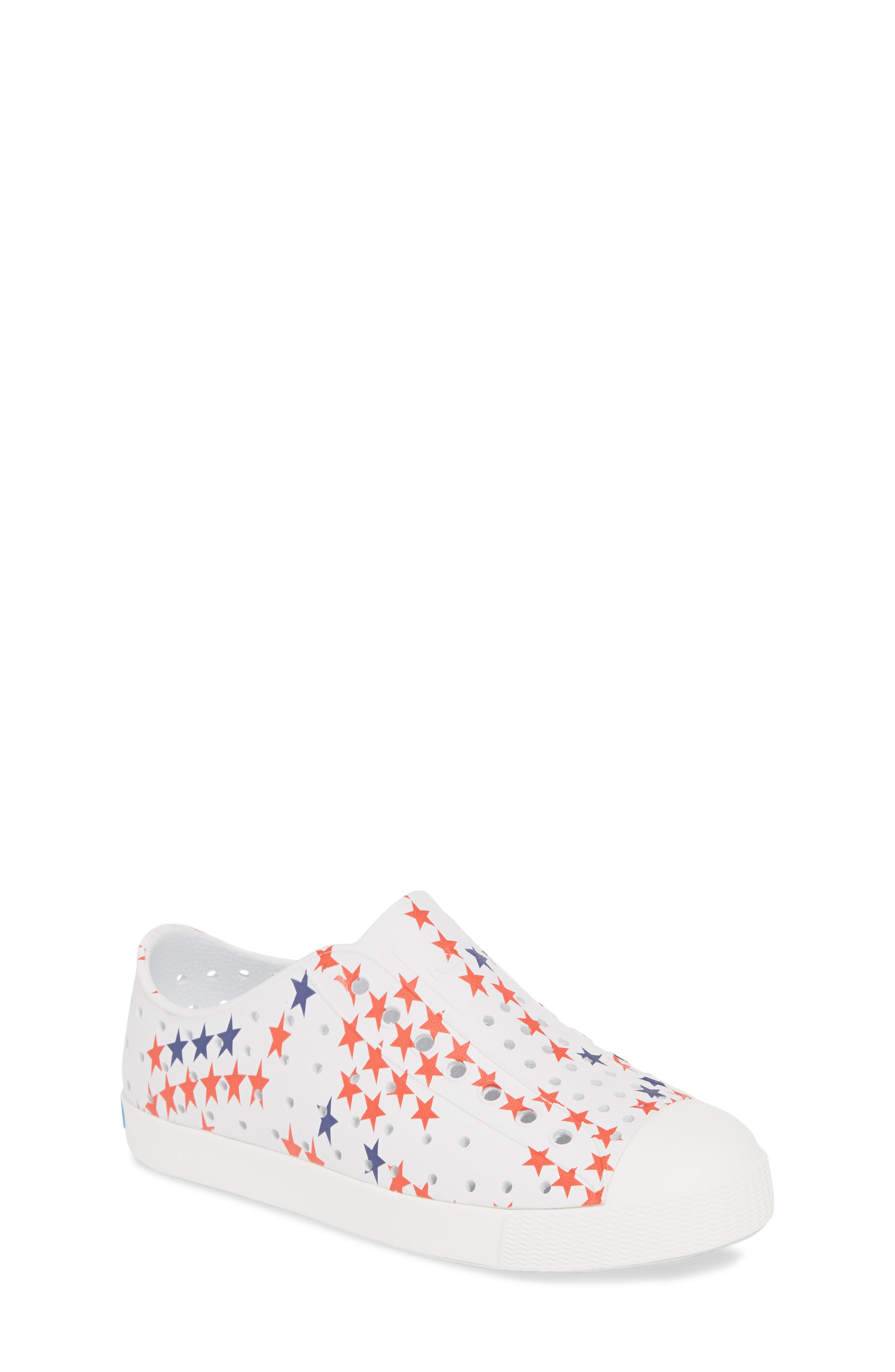 Jefferson Water Friendly Perforated Slip-On, Main, color, SHELL WHITE/ SHELL WHITE