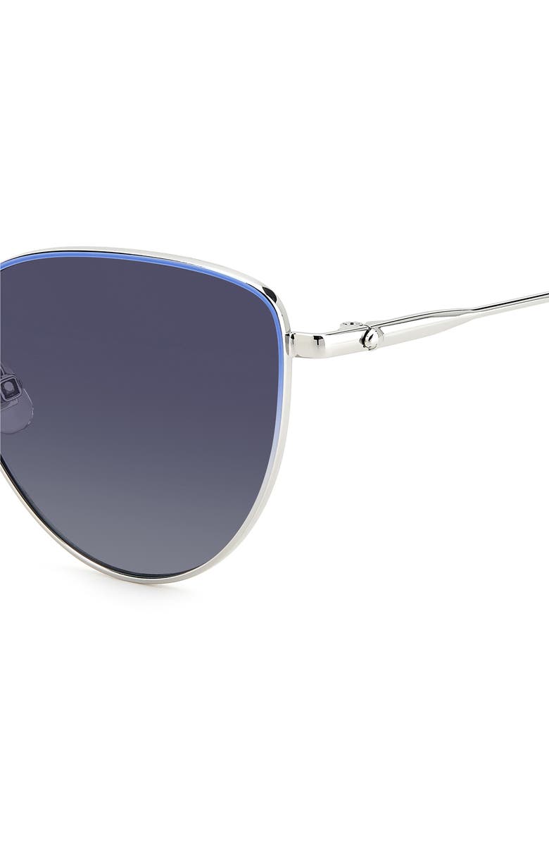 Kate Spade New York 55mm hailey/g/s cat eye sunglasses, Alternate, color, Pall Blue/ Grey Shaded