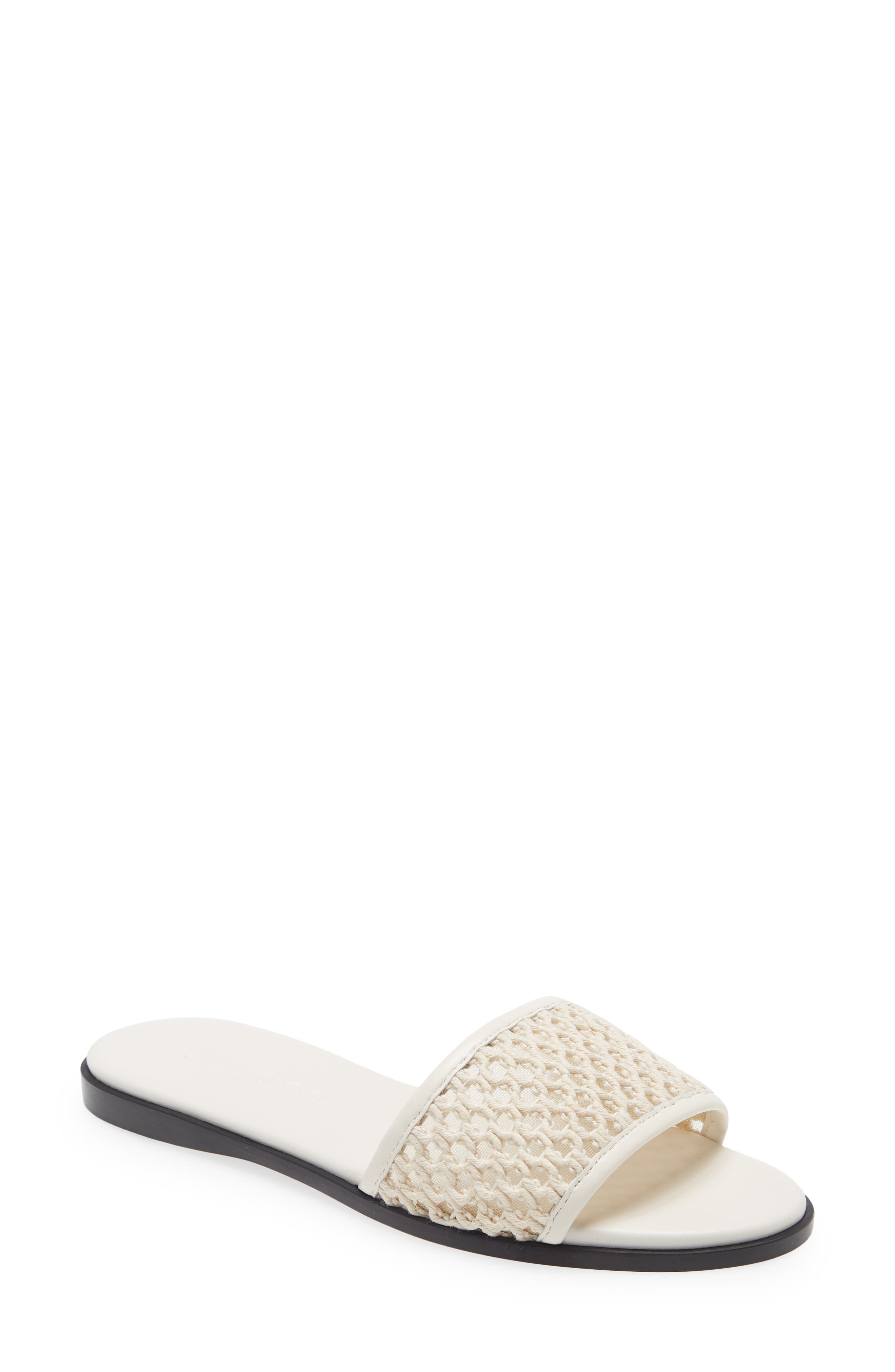 Minea Slide Sandal (Nordstrom Exclusive), Main, color, ECRU