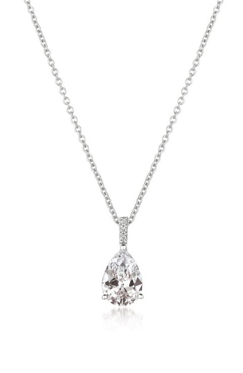 Pear Cubic Zirconia Pendant Necklace