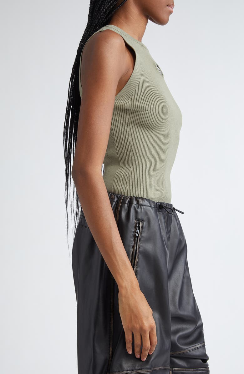 DIESEL<sup>®</sup> M-Caddix-Top Logo Cutout Sleeveless Rib Top, Alternate, color,
