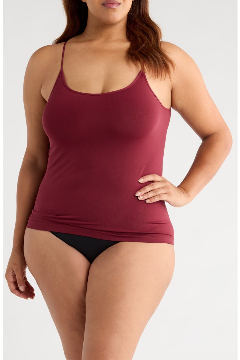 Seamless Layering Camisole, Main, color, BURGUNDY FIELD