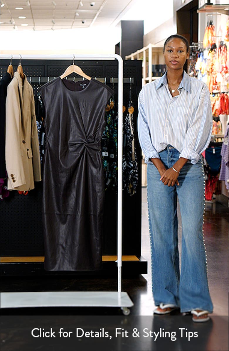 Chiara Faux Leather Midi Dress, sales video thumbnail