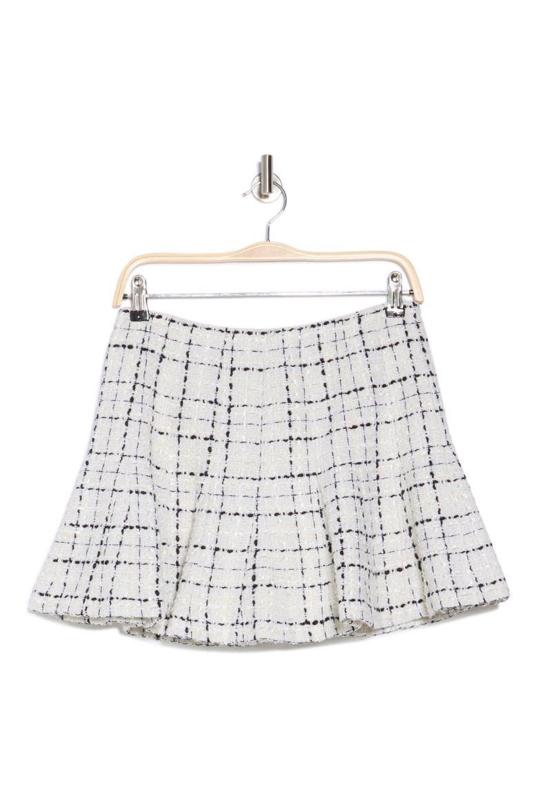 Zona Bouclé Miniskirt, Alternate, color, OFF WHITE/BLACK