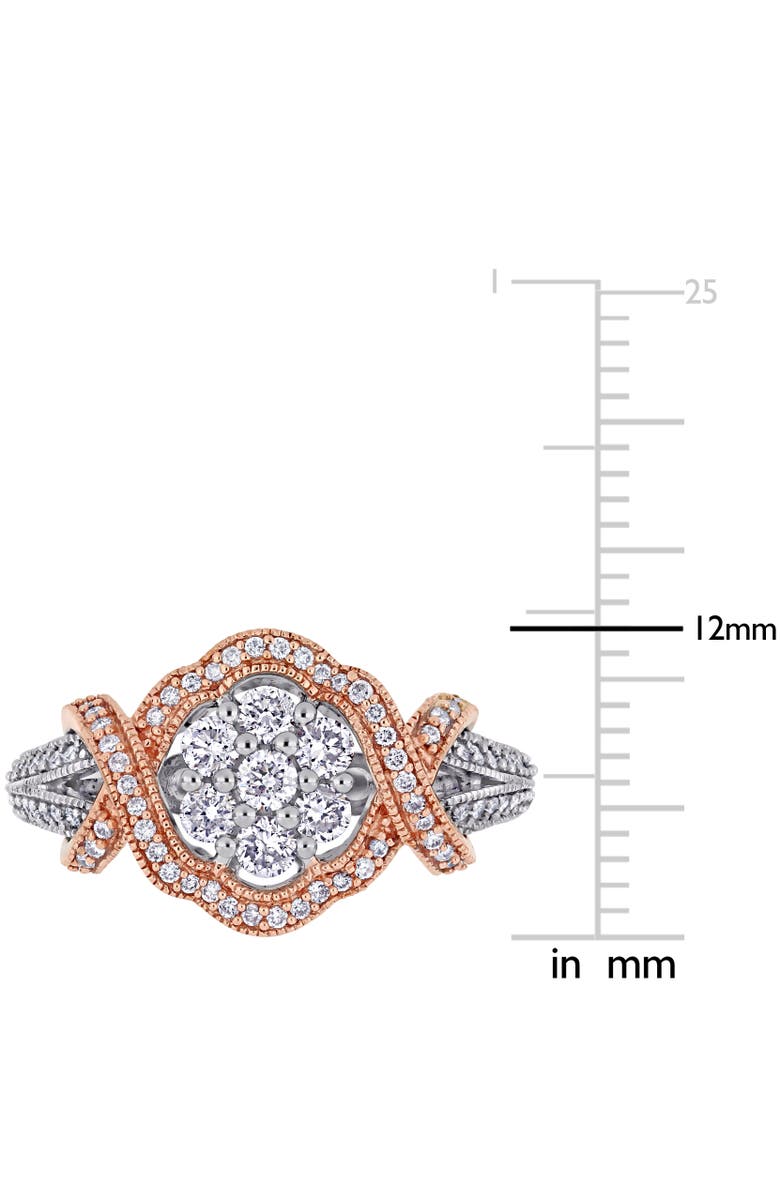 Julianna B. Diamond Floral Twist Ring 10k, Alternate, color, 10K Two-Tone Gold