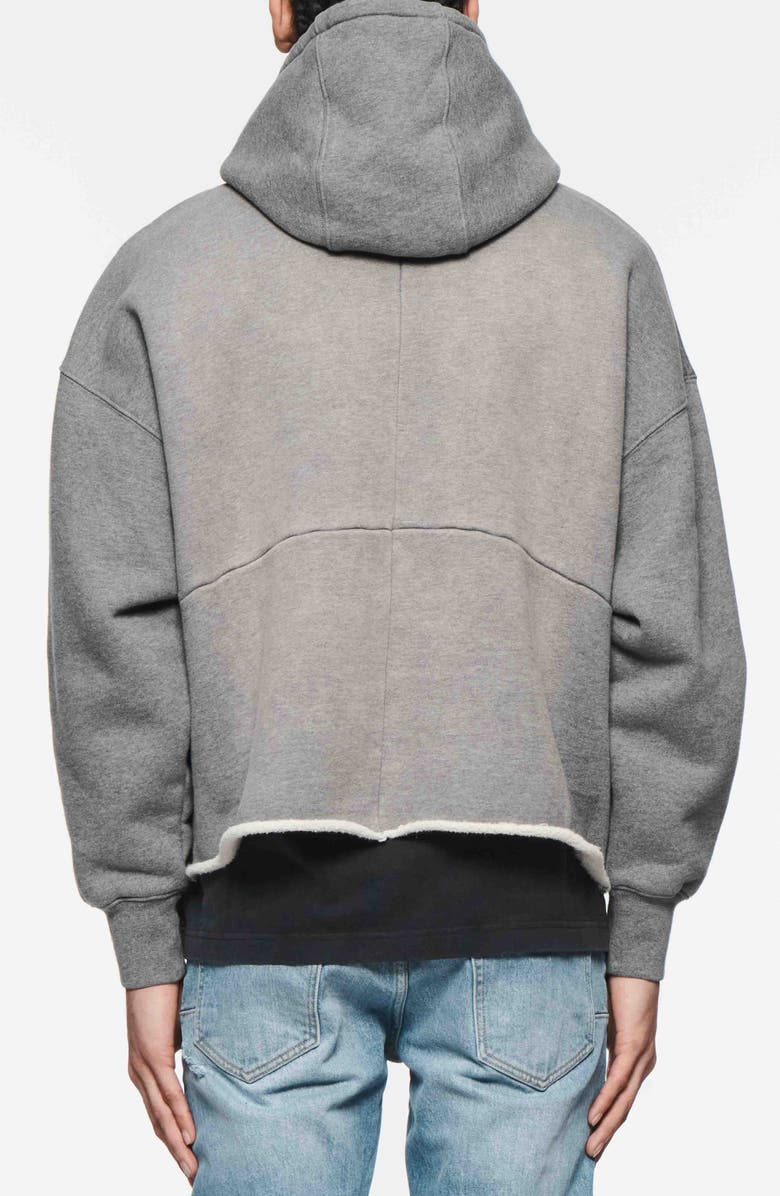 PURPLE BRAND Raw Hem Cotton Fleece Graphic Hoodie, Alternate, color, Heather