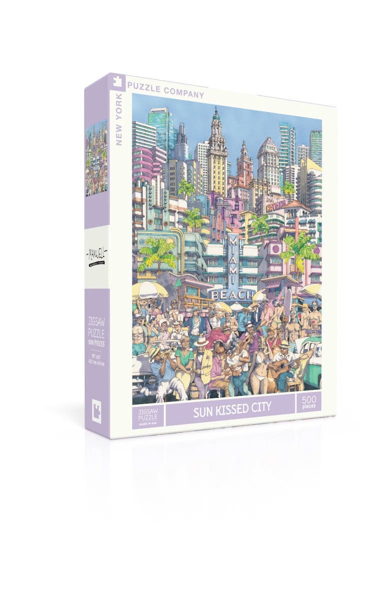 NEW YORK PUZZLE COMPANY Sun Kissed City 500 Piece Puzzle, Alternate, color, NO COLOR