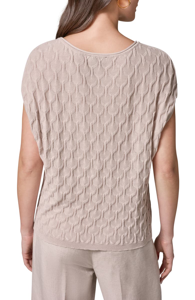 Donna Karan New York Texture Short Sleeve Sweater, Alternate, color,