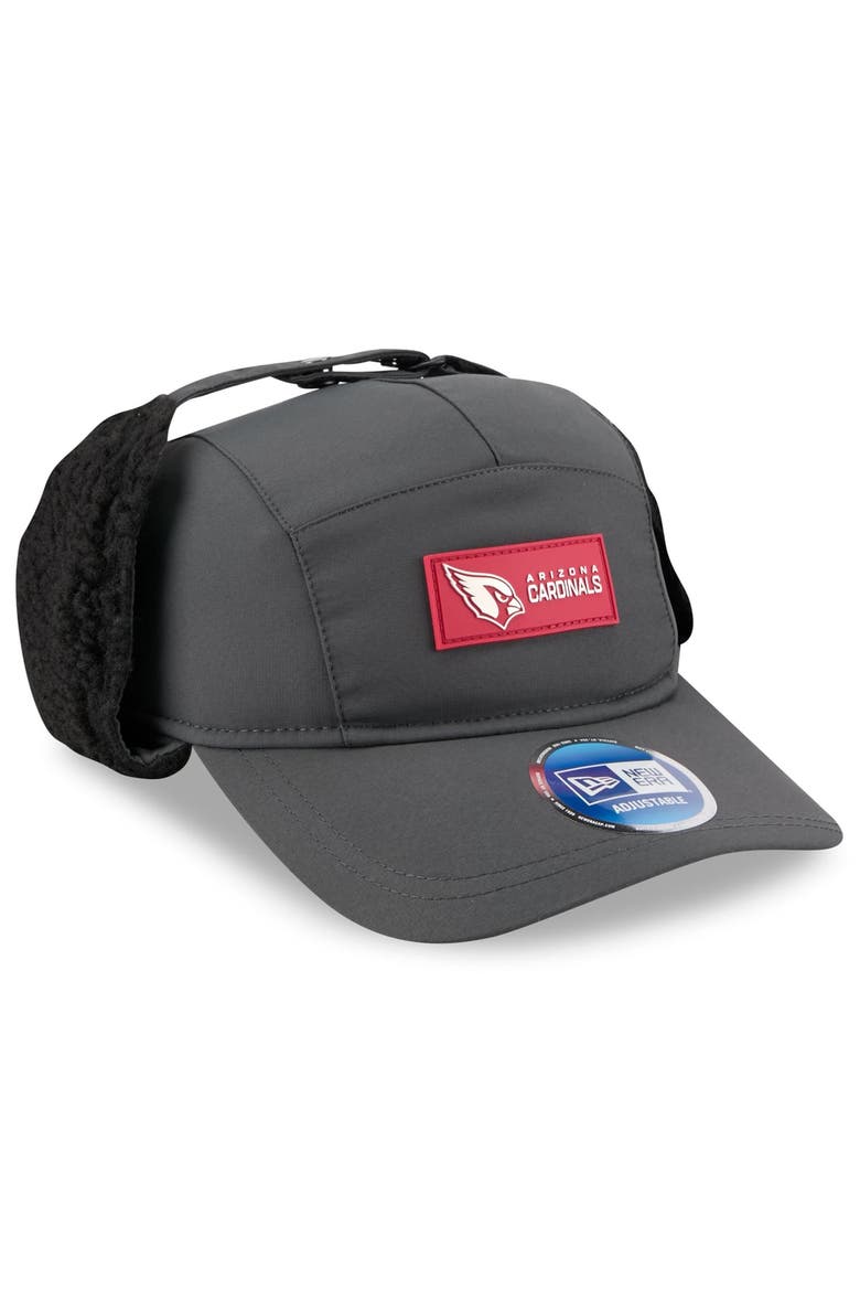 Men's New Era Charcoal Arizona Cardinals 2025 Sideline Cold Weather Runner Dog Ear Adjustable Hat, Alternate, color, Charcoal