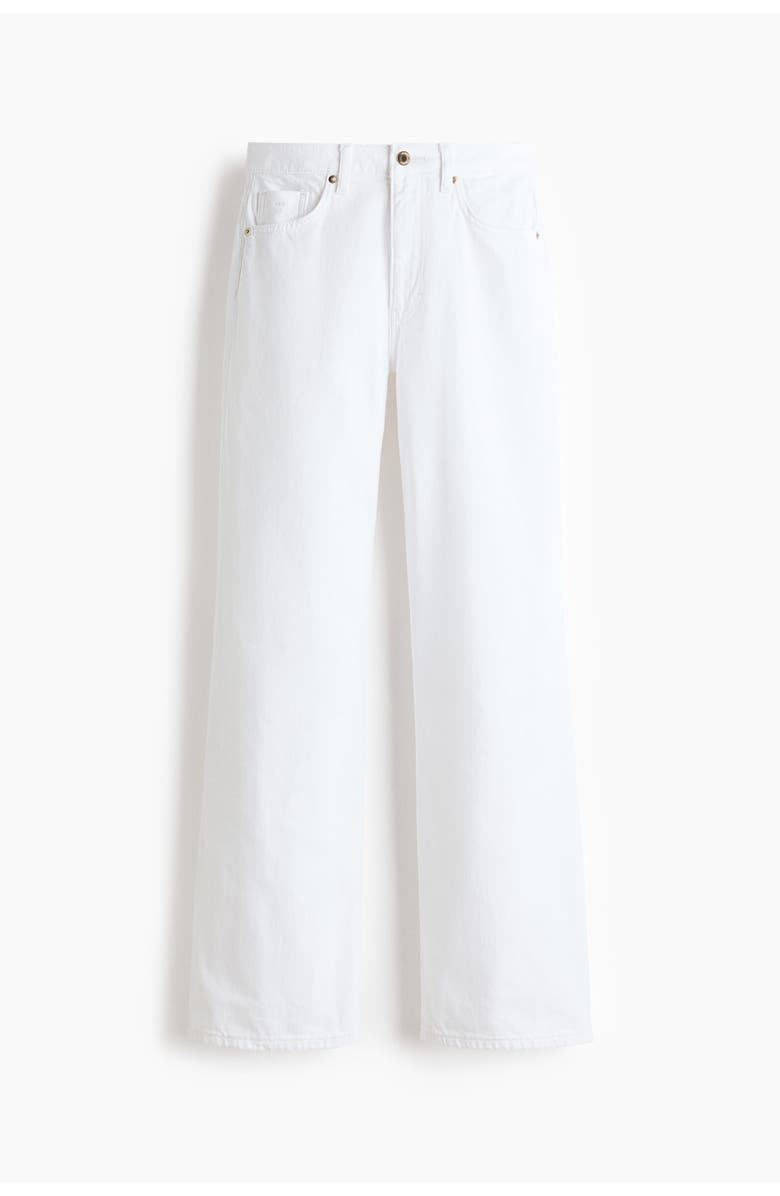 H&M Wide Ultra High Jeans, Alternate, color, Ivory