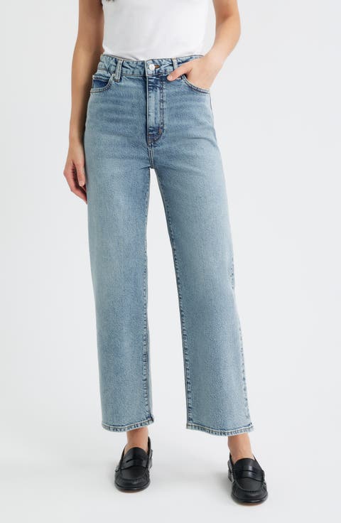 The Wide High Waist Ankle Wide Leg Jeans